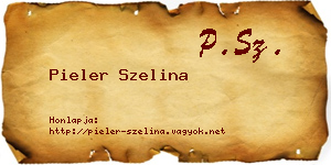 Pieler Szelina névjegykártya